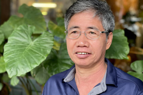 This photo taken on April 10, 2021 shows Truong Huy San, also known as Huy Duc, during a visit to Hanoi.