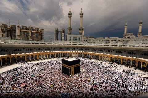 Worshippers congregate at the Grand Mosque on Friday, marking the start of the last 10 days of the month of Ramadan.
