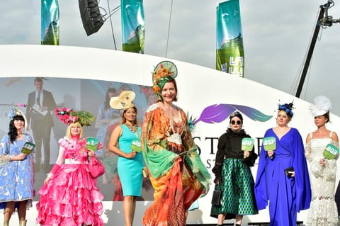 Guests at the Dubai World Cup put their best fashion foot forward at a previous Style Stakes contest