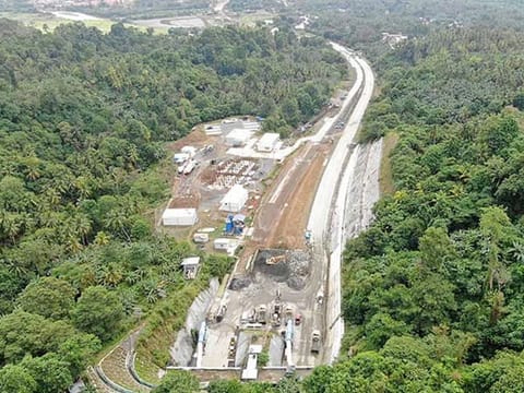 A view of the approach to the tunnel on Davao Bypass Road: A breakthrough in the country's longest tunnel was reported on April 11,2025.