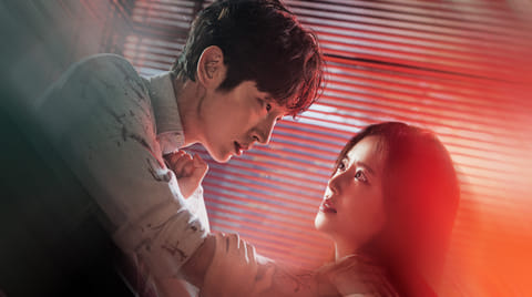 Lee Joon-gi and Moon Chae-won in the show Flower of Evil, a story about conflicted identities and broken pasts