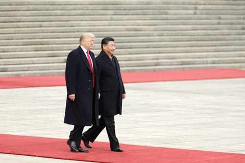 File photo showing US President Donald Trump's visit to Beijing.