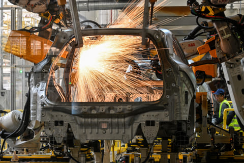 A car factory in China's eastern Zhejiang Province. Abu Dhabi plans to join the car manufacturing industry over the coming years.