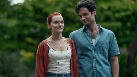 Penn Badgley and Madeline Brewer in the Season 5 finale of You.