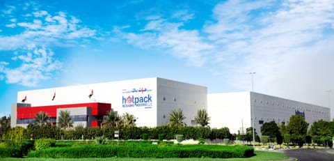 The 70,000 square feet facility will launch operations in June 2025. Pictured above is Hotpack's headquarters in DIP, Dubai.