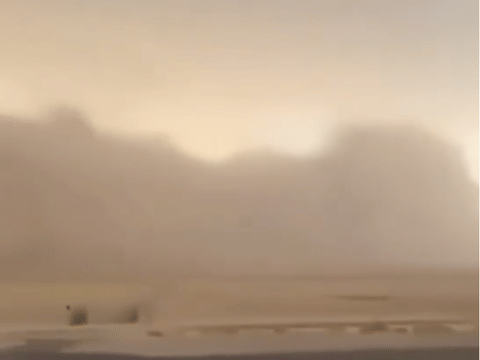 Open roads and highways were particularly affected, as strong gusts whipped up heavy dust clouds across the landscape.