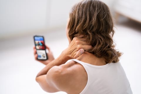 Often referred to as tech neck, it stems from the same root cause: poor posture while using digital devices