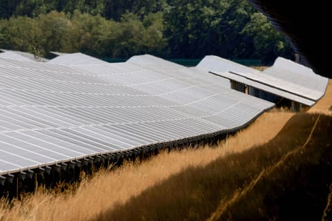 Solar panels in Werneuchen, Germany.