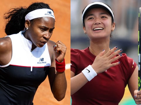 Teenagers Coco Gauff (left) and Alexandra Eala have come together for the first time in doubles and it's been an instant hit.