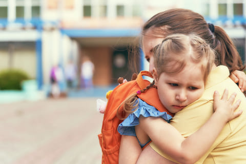 Let your child know that it okay to feel nervous. You can build gentle excitement by discussing fun school activities with your child