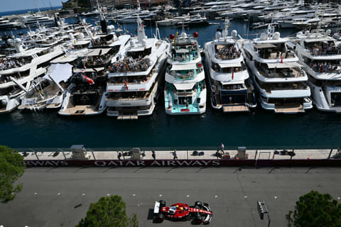 Ferrari's British driver Lewis Hamilton drives through the harbour section during qualifying for the Formula One Monaco Grand Prix on Saturday.