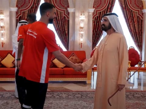 ‘May God prolong your life’: Sheikh Mohammed applauds goalkeeper’s emotional gesture after historic win