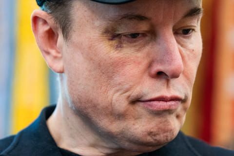 Elon Musk looks on during a news conference with US President Donald Trump in the Oval Office of the White House in Washington, DC, on May 30, 2025.