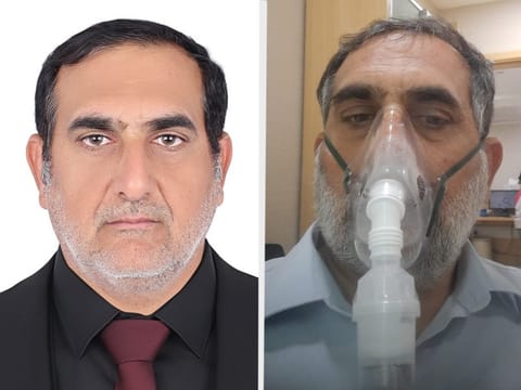 What happens after smoking 40 cigarettes a day? “I couldn’t breathe or sleep.” A combo photo of Seyed Reza Hosseini shows how he learned the hard way.
