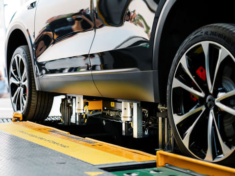 A NIO battery swapping station.