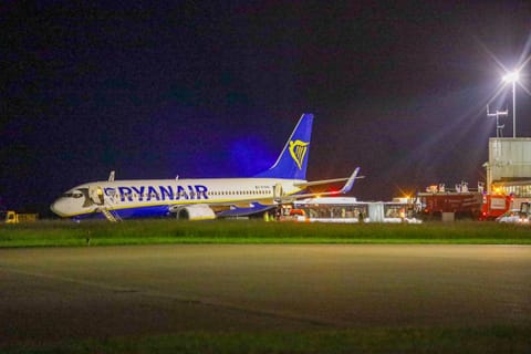 Ryanair flight makes emergency landing in Germany, injuring nine
