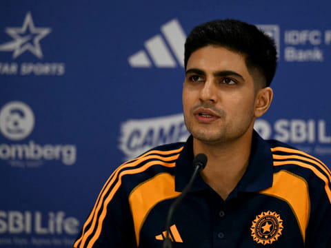 Indian cricket captain Shubman Gill addresses a pre-departure press conference at BCCI headquarters in Mumbai, ahead of India's tour of England for Test series.
