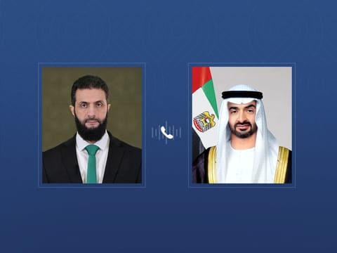 UAE President, Syria’s Ahmad Al Sharaa exchange Eid Al Adha wishes