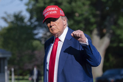 President Donald Trump walks on the South Lawn upon arriving at the White House, Saturday, June 21, 2025, in Washington.