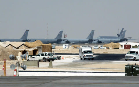 A general view of the Al Udeid US military air base, south of Doha.