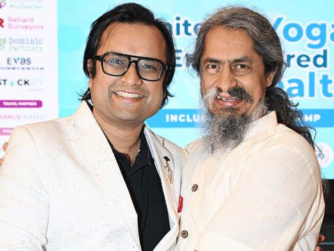 CA Jai Prakash Agarwal, Chairman of ICAI Dubai Chapter and Yogacharya Dhakaram Ji