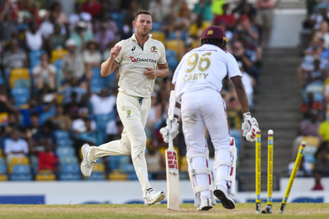 Australia won the first Test against West Indies by 159 runs on Friday as they bowled out the hosts for 141 before stumps on day three.