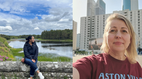 Right: Ivanova Galitsina, and left: Sarah Daud, both who continued with their plans to Europe, this year.