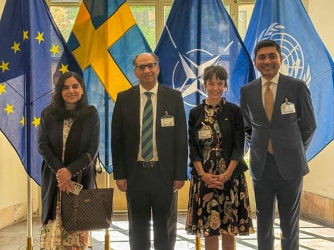 Ambassador Muhammad Ayub, Additional Secretary (Europe), leads the Pakistani delegation while Swedish Ambassador Mikael Lindvall heads the Swedish side at the Bilateral Political Consultation in Stockholm.