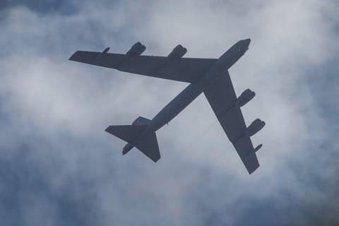 A US B-52 'Stratofortress' bomber.
