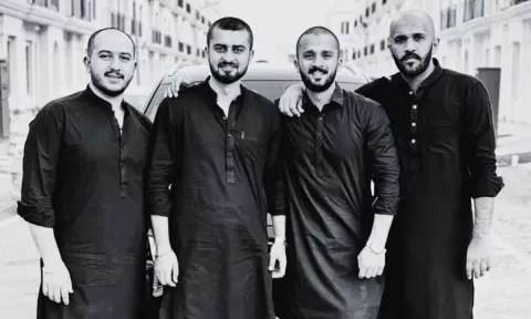 Rajab Butt and buddies at a happier time
