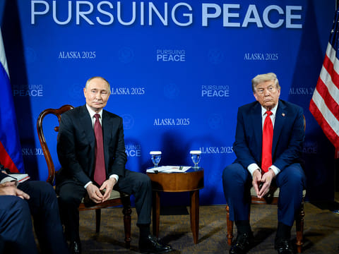 A summit meeting on Ukraine between US President Donald Trump and Russian President Vladimir Putin.