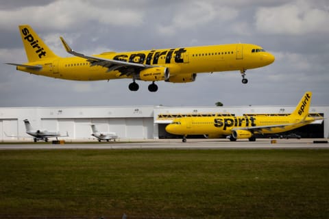 Shares of Spirit pared a drop of as much as 55% after normal market hours on Friday.