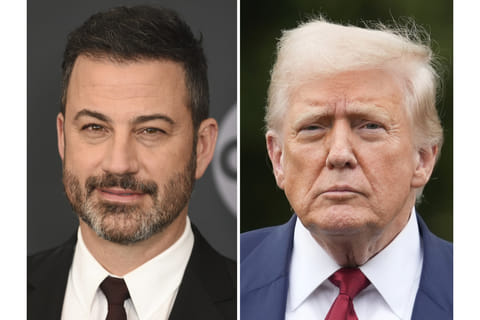 Jimmy Kimmel and US President Donald Trump