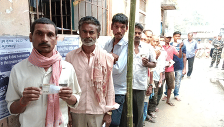 According to IANS-Matrize survey, NDA likely to race ahead of INDIA Bloc in Bihar, vote share seen nearing 50 pc.