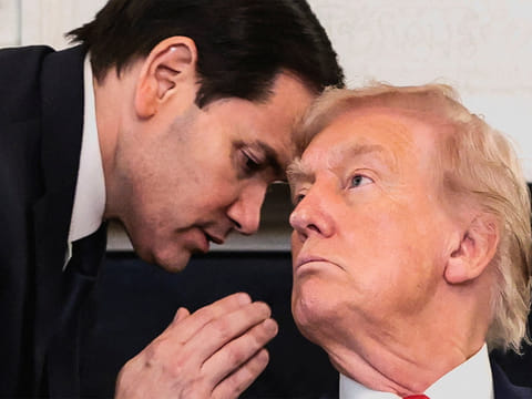 US President Donald Trump and US Secretary of State Marco Rubio.