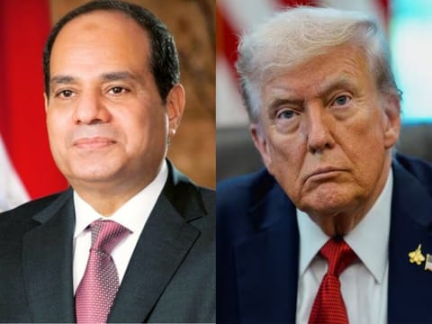 Egyptian President Abdel Fattah el-Sisi (Left) and US President Donald Trump (Right).