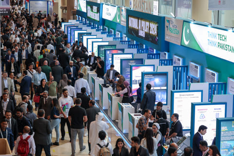 Visitors at the Gitex Global 2025 at Dubai World Trade Centre.