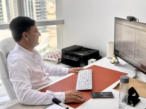 Mohammad Khan Barakzai received the life-changing call while working at his Business Bay office on Wednesday .