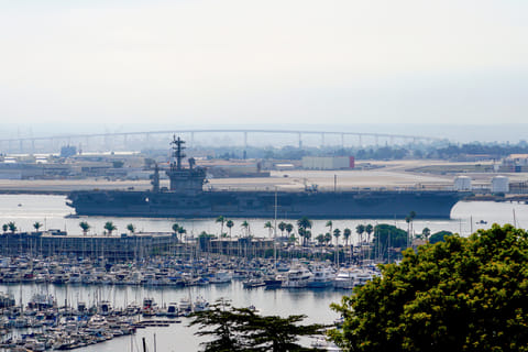 The USS Nimitz (CVN 68) departs San Diego Bay, Aug. 19, 2023, at Mission Beach, in San Diego. (Nelvin C. Cepeda/The San Diego Union-Tribune via AP, File)