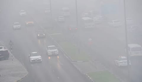 UAE weather alert: Dense fog in Abu Dhabi, NCM forecasts rain on Tuesday