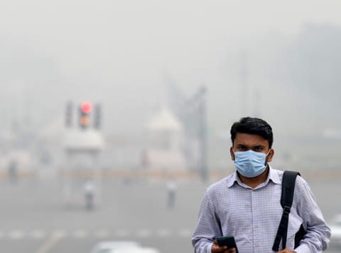 The Raisina Hill is blanketed in a thick layer of smog in New Delhi on Thursday.