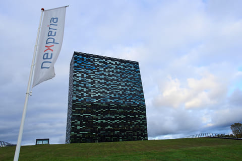 The head office of Chinese-owned chipmaker Nexperia is seen in Nijmegen, Netherlands, Tuesday, Oct. 14, 2025, after the Dutch government took control of the semiconductor company over governance shortcomings. (AP Photo/Peter Dejong)