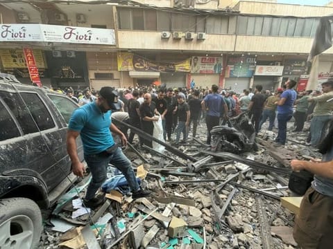 The strike hit the third and fourth floors of a nine-storey building, with ambulances gathered around it and rescuers inspecting the apartments, as per local media reports.