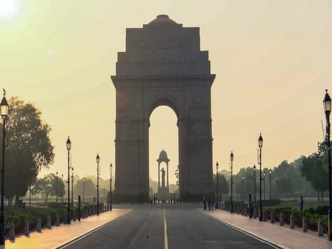 A serene morning view of the India Gate (File Photo/ANI)
