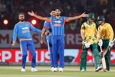 Arshdeep celebrates a South Africa visa.