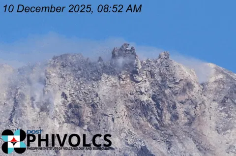 In a Notice to Airmen (NOTAM) issued on Thursday (December 18), Philippine aviation authorities stated that flights are prohibited within the airspace around Mayon from the surface up to 11,000 feet until 9 a.m. on Friday, December 19. A close-up photograph of the summit of Mayon (taken December 10, 2025), shows that new spines of dark lava extruded from the volcano’s summit lava dome.