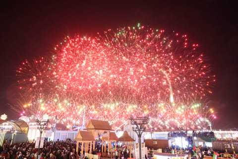 Fireworks lit up the sky at Al Wathba during Zayed Festival celebrations to welcome the New Year.