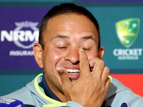 Australian cricketer Usman Khawaja speaks during a media conference at the SCG in Sydney on January 2, 2026, ahead of the fifth and final Ashes cricket Test starting on January 4.