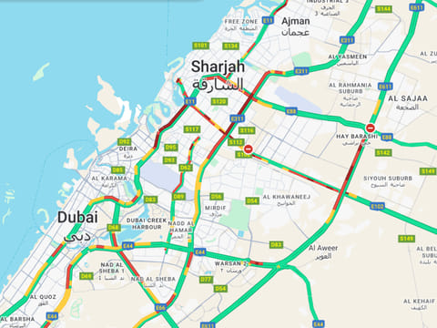 Sharjah-Dubai commuters hit by heavy traffic and accidents