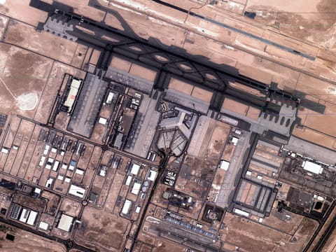 Al Maktoum International Airport from space captured by MBZ-SAT